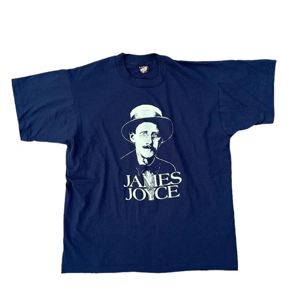 Vintage 80s James Joyce Author Short Sleeve Tee Shirt  Men’s - Picture 1 of 4